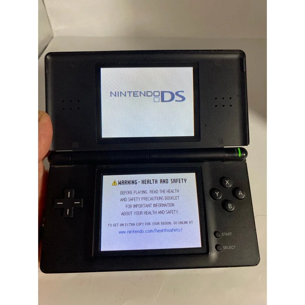 Black Nintendo Ds Lite Charger Stylus and cover Handheld Console Plays DS + GBA